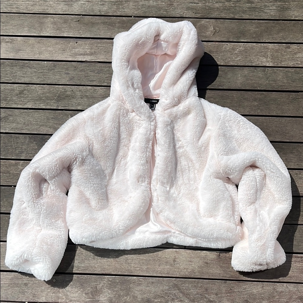 Cozy faux fur Jacket in Cream white